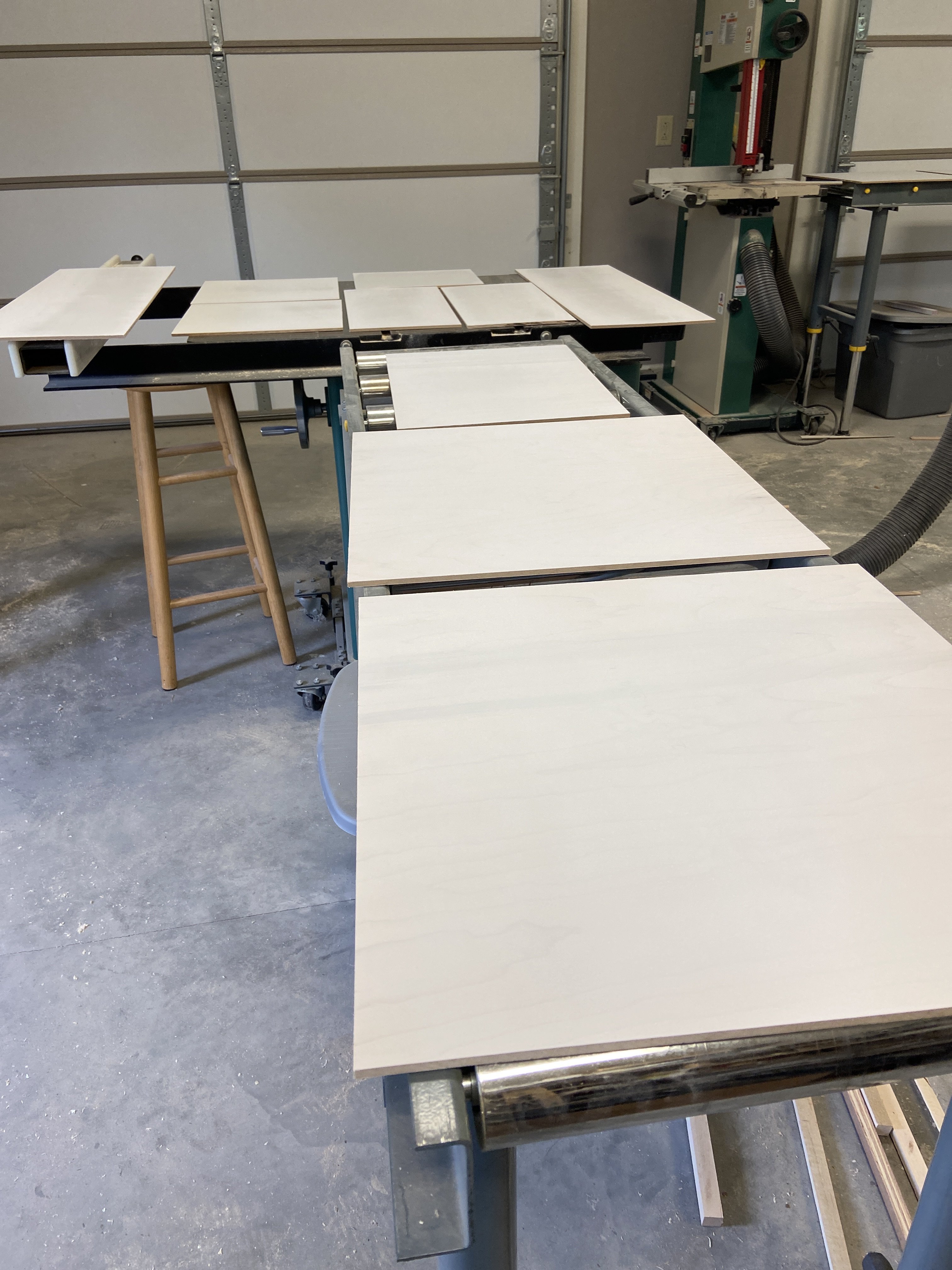 Spraying doors NC Woodworker