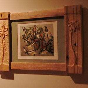 Carved maple frame
