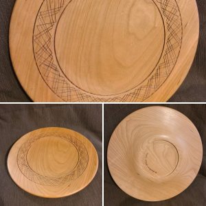 Turned & Burned Cherry Plate