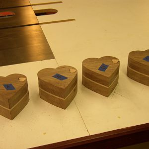 Heart boxes under construction