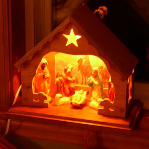 Re-built nativity scene
