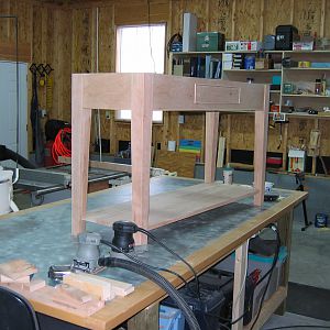 Cherry console table in progress
