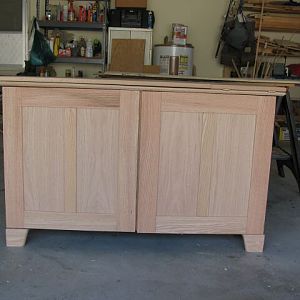 Red Oak Sewing Table