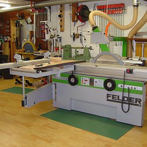 Felder Saw/Shaper with Outrigger for Panel Cutting