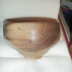 Rosewood Bowl  side view with only a tenon
