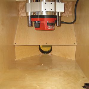 New router table - inside the cabinet