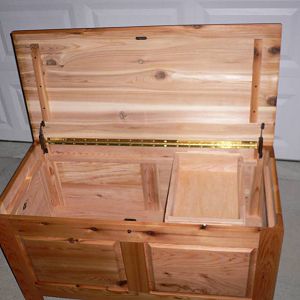 Inside of cedar chest