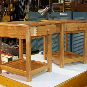 Mission style end tables