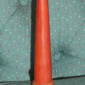 Pink ivory Candle with mahogany base and osage orange flame