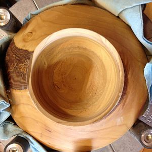 Pear bowl in progress