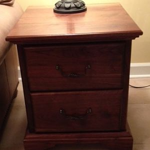 Walnut end table (front)