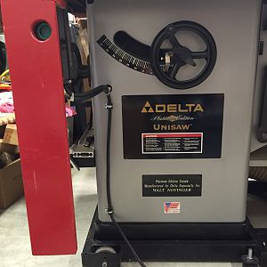 Delta Unisaw Platinum Edition and JessEm Router Lift w/ Porter Cable Router