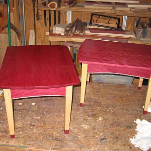 pair of meditation tables