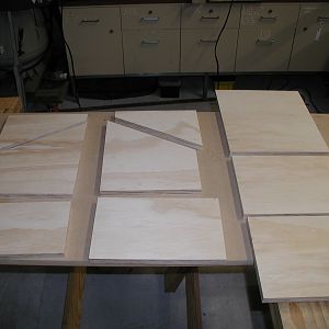 Box panels before assembly