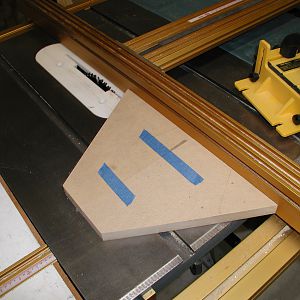 Setup for cutting grooves in MDF inserts