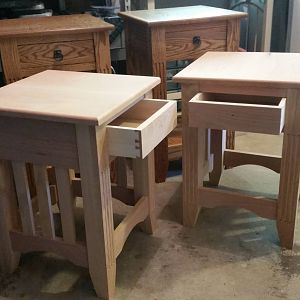oak end table build