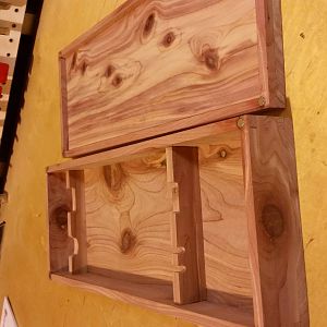 Cedar carving set box
