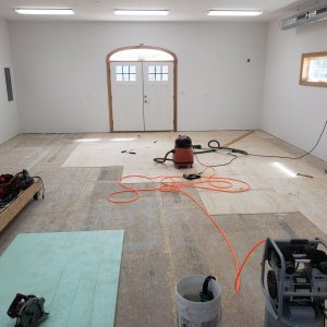 Wood Shop Flooring Project