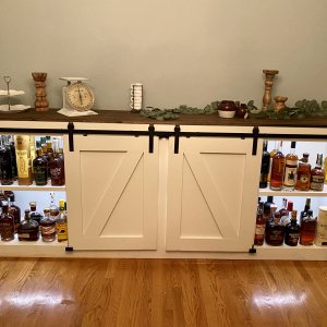 Lighted bourbon cabinet 1/2