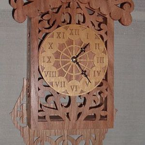 Victorian Clock w/ hand cut face
