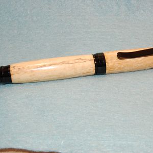 Cigar Pen in Maple, Black Chrome plating