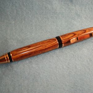 Cocobolo Cigar Pen with Bright Copper Plating