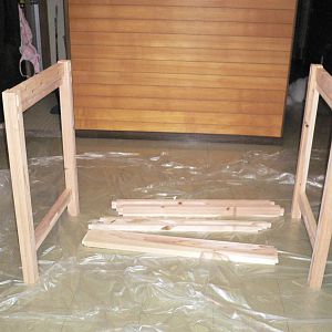 Kitchen table legs, Japanese cedar