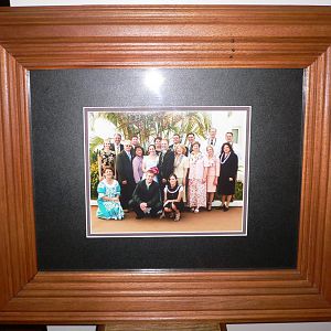 Mahogany Picture frame, and Wedding picture