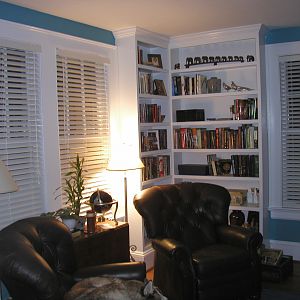 Built-in bookcases for the wife