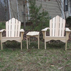 Adirondack chairs without ottoman