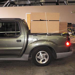 Truck loaded with MDF