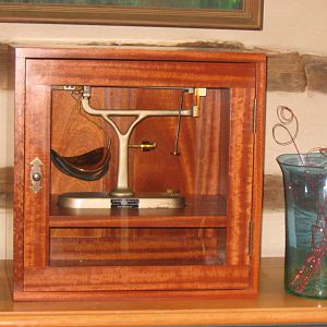 Finished case for antique beam balance scale