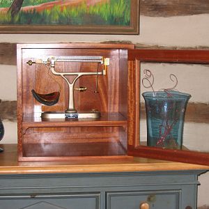 Finished case for antique beam balance scale