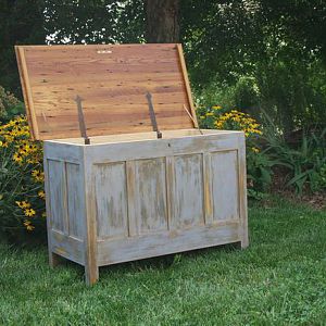 Caolina blue milkpaint chest