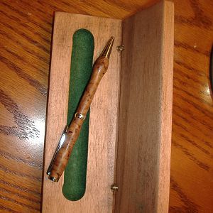 maple burl pen and case