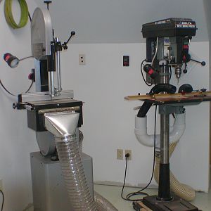 Bandsaw and Drill Press dust pickups