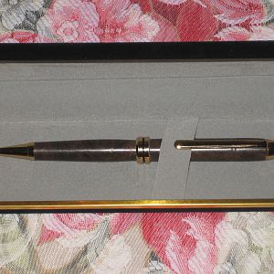 Pen, Claro Walnut, turned for Christmas present in 2008.