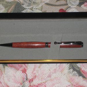 Pen, Rosewood, turned for Christmas present in 2008.