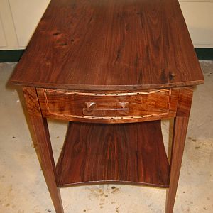 One Drawer Walnut Table