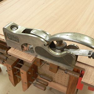 Trimming the tongue/tenon on the table top