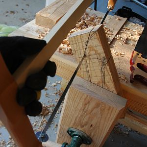 driving a frame saw and the crochet