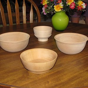 Plain maple bowls