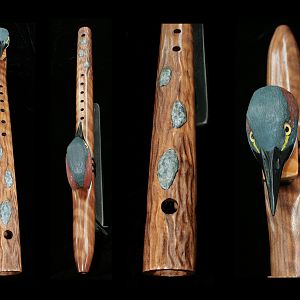 Green Heron low E Woodlands flute