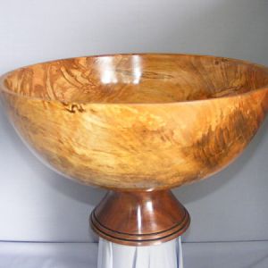 Ambrosia bowl with walnut foot