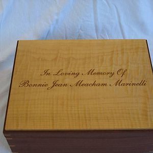 Memory  Box - Lid Inscription