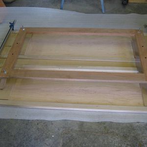 Table top through mortise jig set up