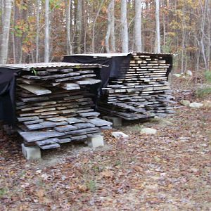 Two more of many of Amy Dowden's lumber piles
