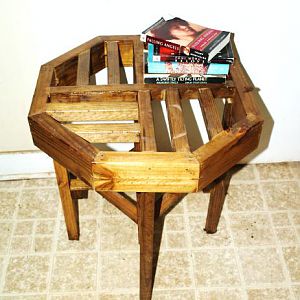 Deck Table made from deck scraps