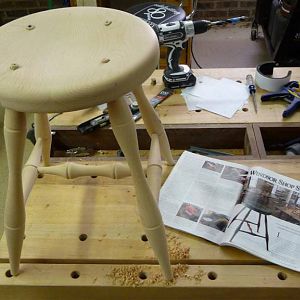 First Windsor-inspired stool
