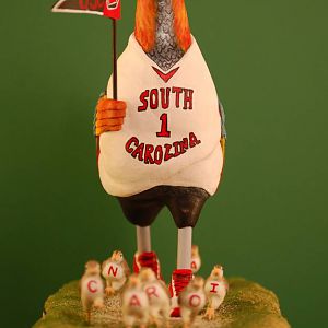 USC Booster Rooster wood carving FaceAll